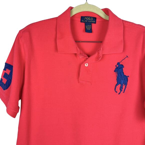 Polo Ralph Lauren Cotton Big Pony Logo Collared Short Sleeve Top Sz XL Preppy - Picture 10 of 11